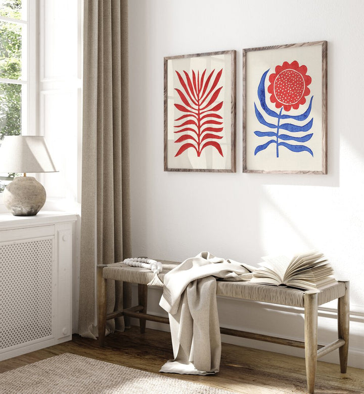 Brighten your space with the BOLD BOTANICALS SET, SET OF 2 PAINTINGS, featuring vibrant nature-inspired art.