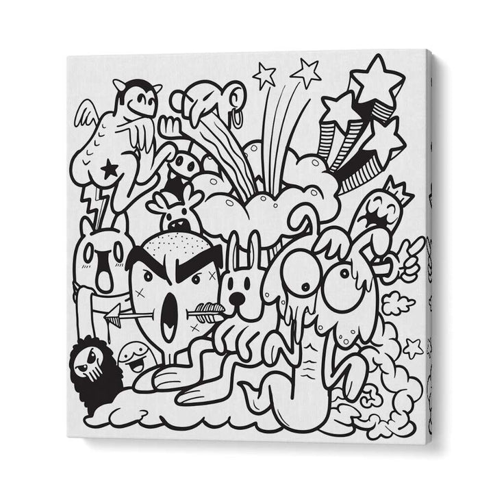 Colorful and whimsical BOOM CHAOS, DOODLE ART PAINTINGS inspire creativity for artists of all skill levels.