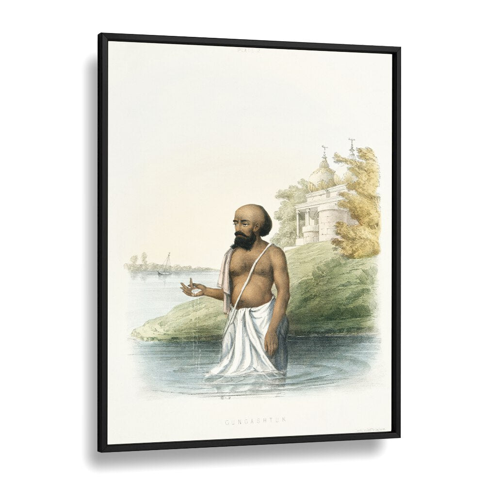 Brahmin's First Ceremony, Indian Art Paintings, showcases India's rich tradition in a beautiful framed artwork.