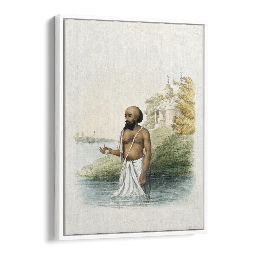 Brahmin's First Ceremony, Indian Art Paintings showcasing rich Indian heritage in a beautiful float-frame style.