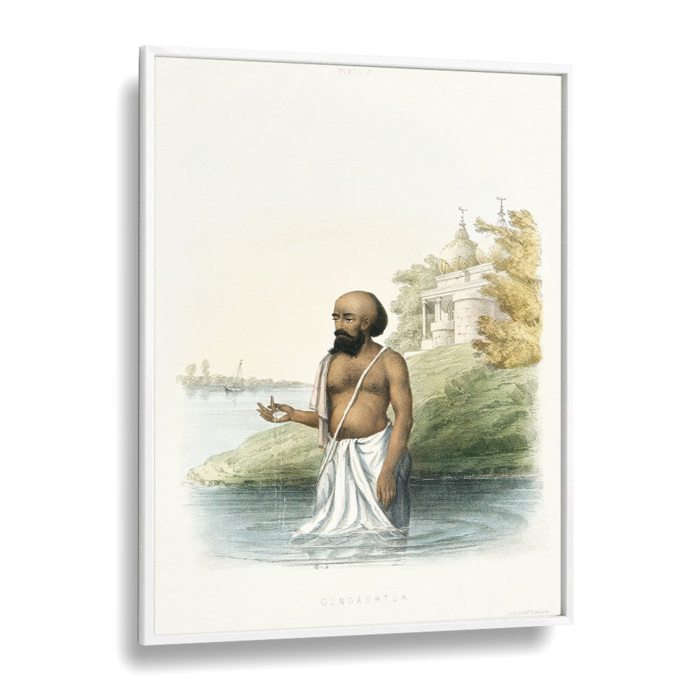 Brahmin's First Ceremony Indian art painting, showcasing rich cultural heritage, framed elegantly for your space.