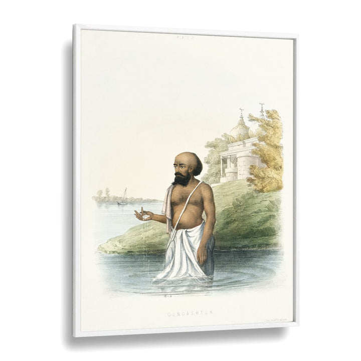 Brahmin's First Ceremony Indian art painting, showcasing rich cultural heritage, framed elegantly for your space.