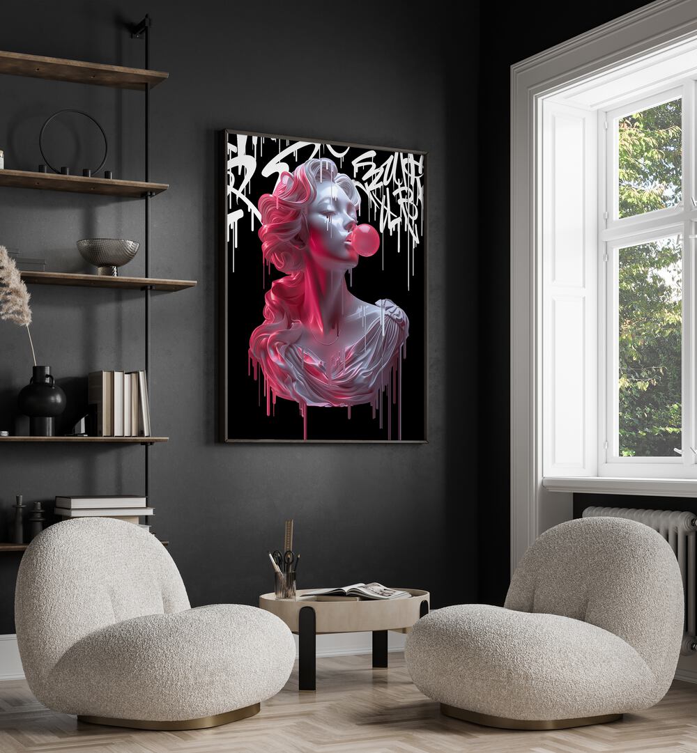 Striking BUBBLE ATHENEA, ALTERED ART PRINTS by Dikhotomy, adding creativity and elegance to your decor.