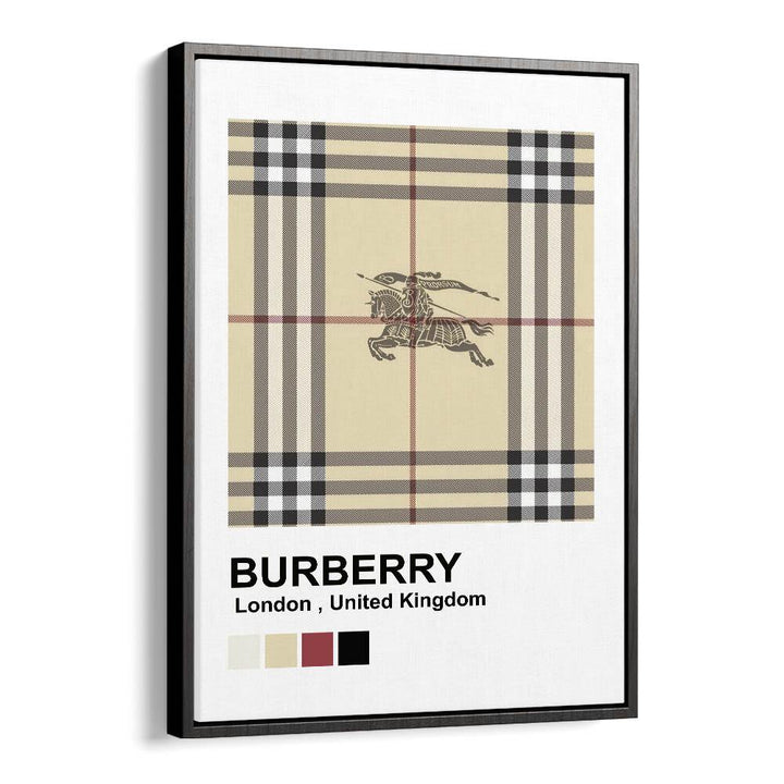 Burberry Fashion Art Artwork in Black Floater Frame