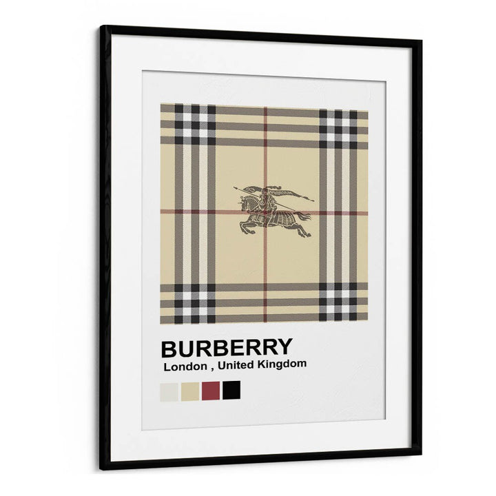Burberry Fashion Art Artwork in Black Frame With Mount