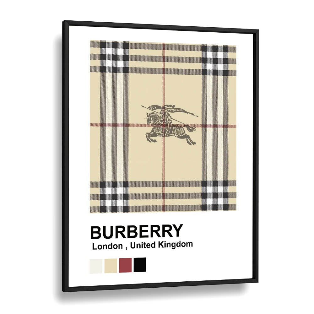 Burberry Fashion art Artwork in Black Plain Frame