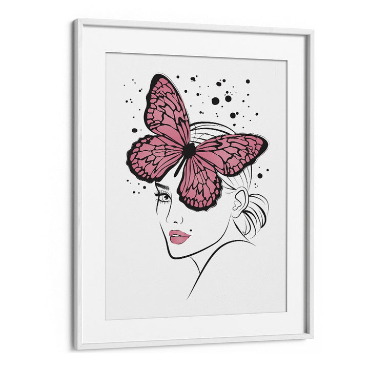 Elegant Butterfly Girl wall art by Martina, perfect for fashion posters to enhance your space. Ideal for chic decor.