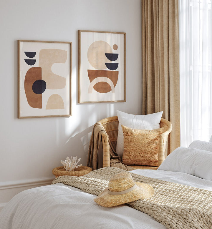 Charming BAKED HARMONY SET, SET OF 2 PAINTINGS in soft pastels, perfect for elevating kitchen or dining spaces.