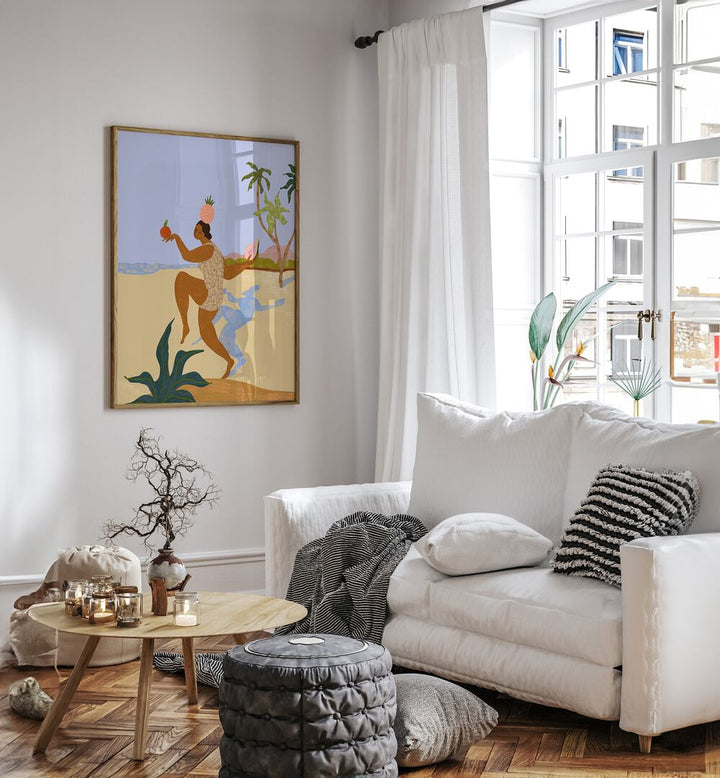 Bright and vibrant "BALANCING ACT, PORTRAITS" wall art by Arty Guava, enhancing modern living spaces with charm.