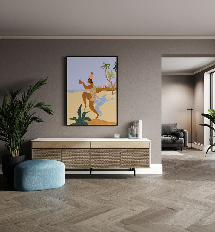 Vibrant "Balancing Act" portraits by Arty Guava elevate any space with stunning figurative illustrations.