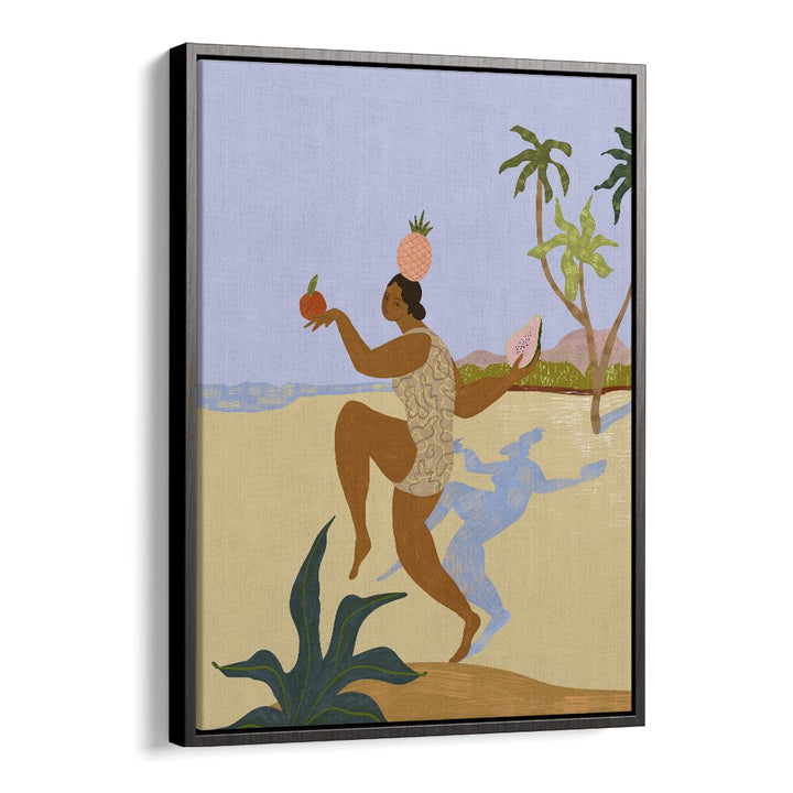 Colorful "Balancing Act, Portraits" wall art by Arty Guava showcasing vibrant figures and tropical elements.