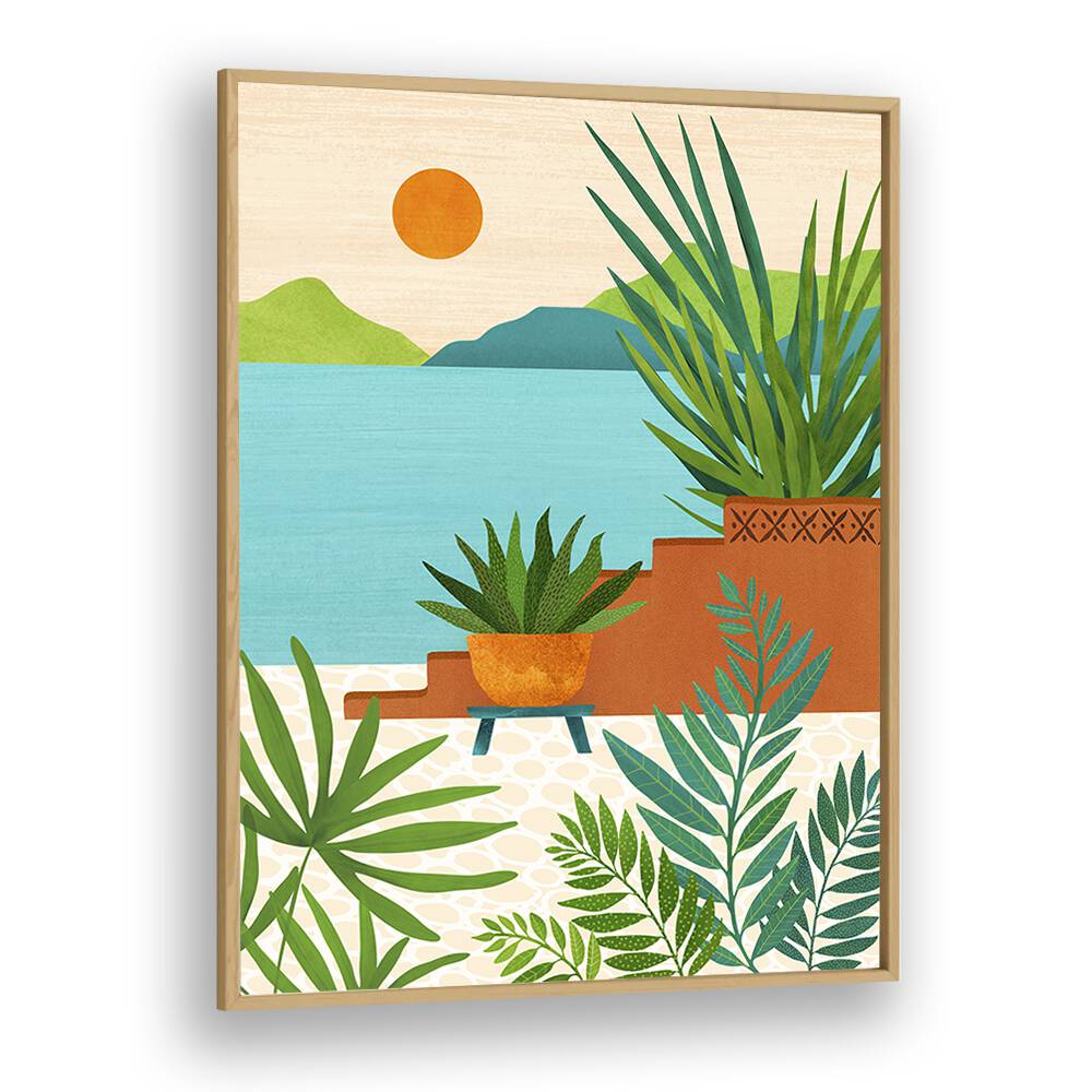 Bali Coast Sunset, Floral Flower Paintings by Kristian Gallagher adds vibrant beauty to any space with its stunning colors.