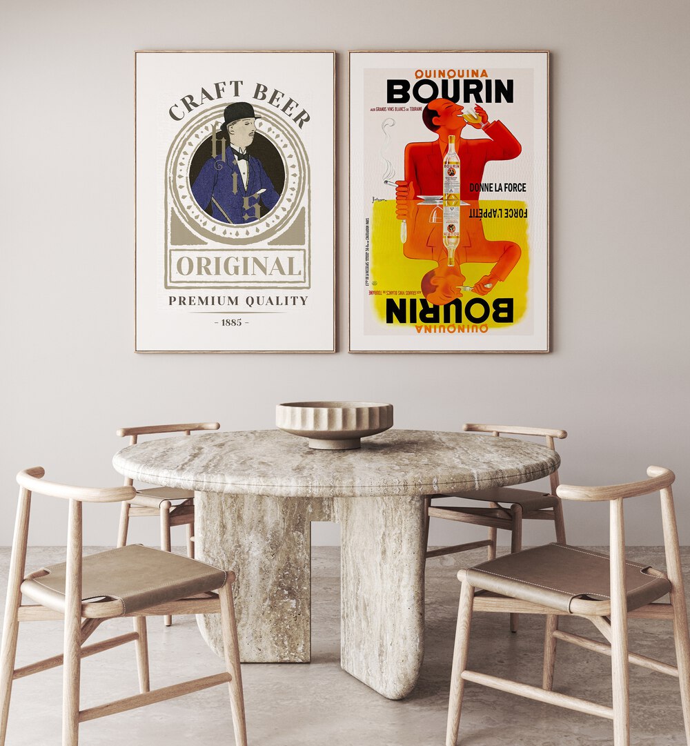 Sophisticated BAR GALLERY WALL I featuring framed prints, perfect for stylish homes and establishments. GALLERY WALLS decor.