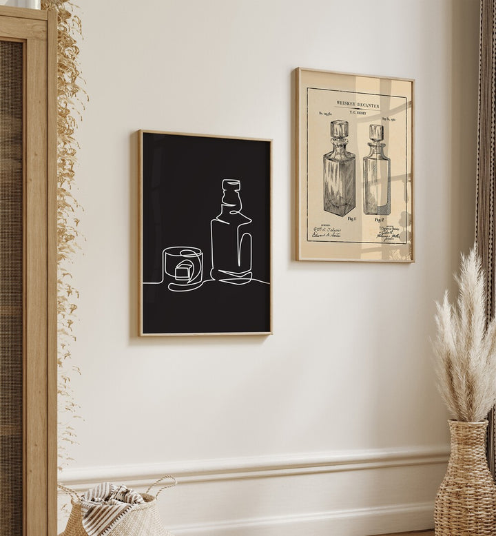 Stylish BAR GALLERY WALL I featuring framed prints, perfect for enhancing sophistication in any space with GALLERY WALLS.