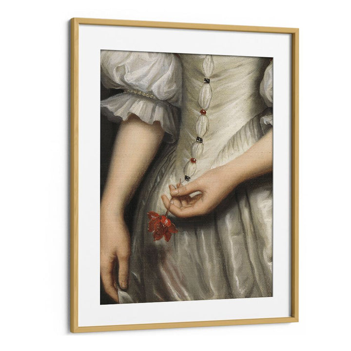 Elegant BAROQUE DETAIL PAINTING, ALTERED ART PRINTS in oak frame, showcasing intricate details of timeless art.