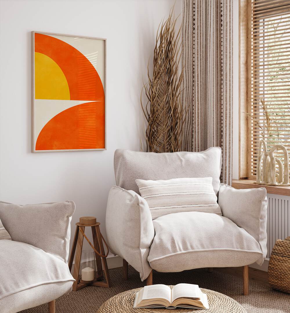 Bauhaus I, abstract paintings by Ana Rut Bre, enhance modern interiors with vibrant colors and artistic flair.