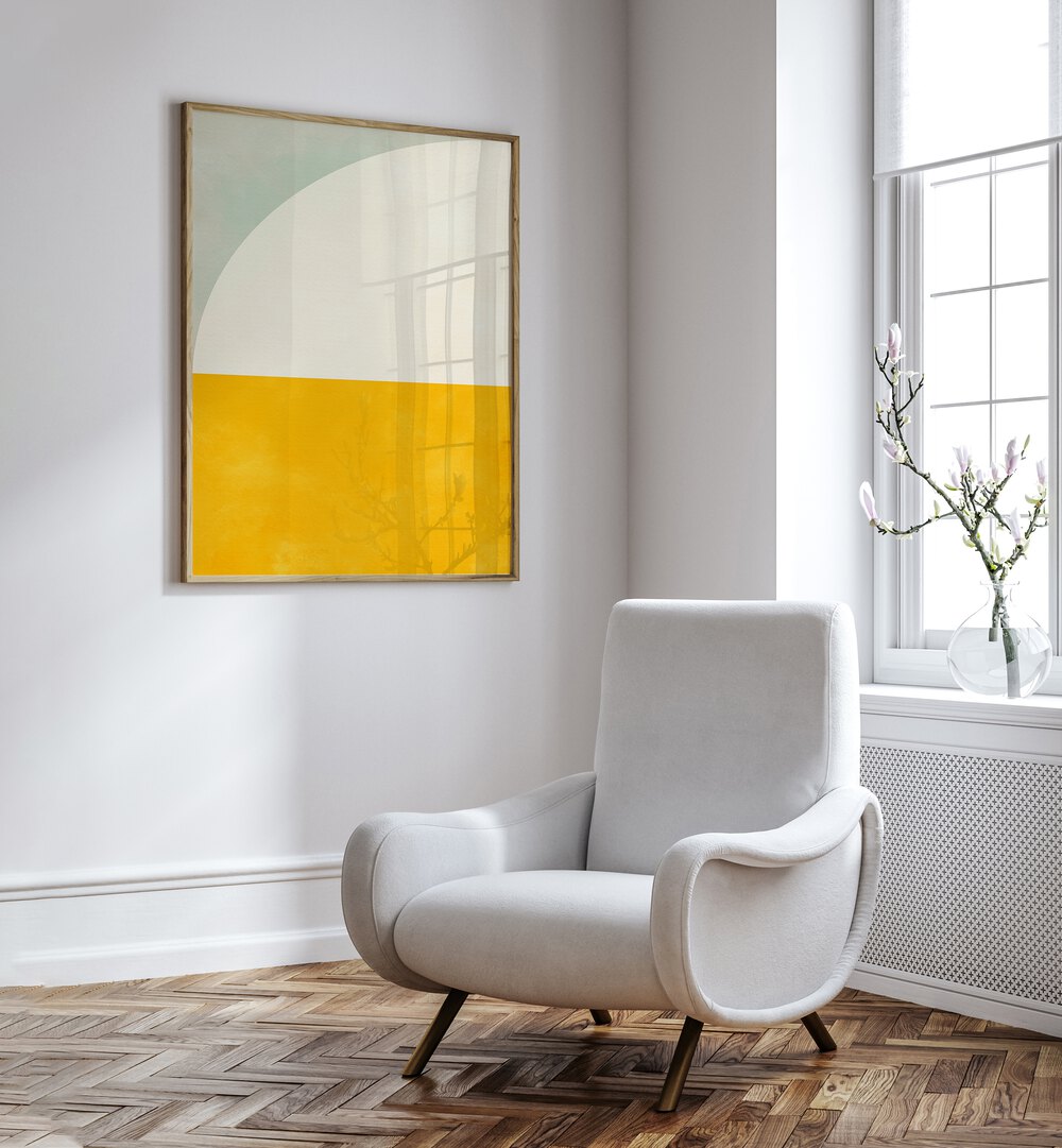Bright and modern, BAUHAUS II, ABSTRACT PAINTINGS by Ana Rut Bre enhances any space with its captivating design.