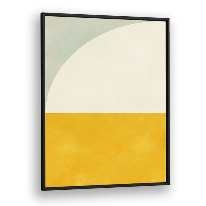 Bauhaus II, ABSTRACT PAINTINGS by Ana Rut Bre features modern shapes and vibrant colors in a sleek black frame.