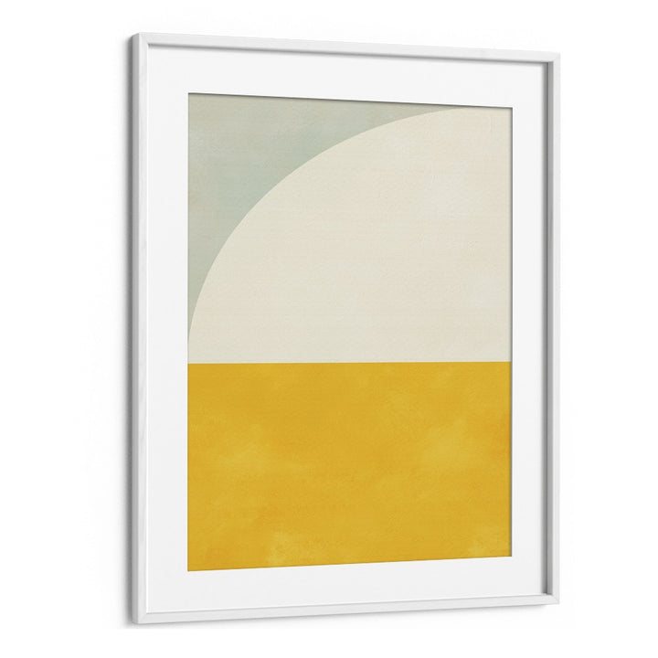 Bauhaus II, ABSTRACT PAINTINGS by Ana Rut Bre, features vibrant geometric colors in a sleek white frame.