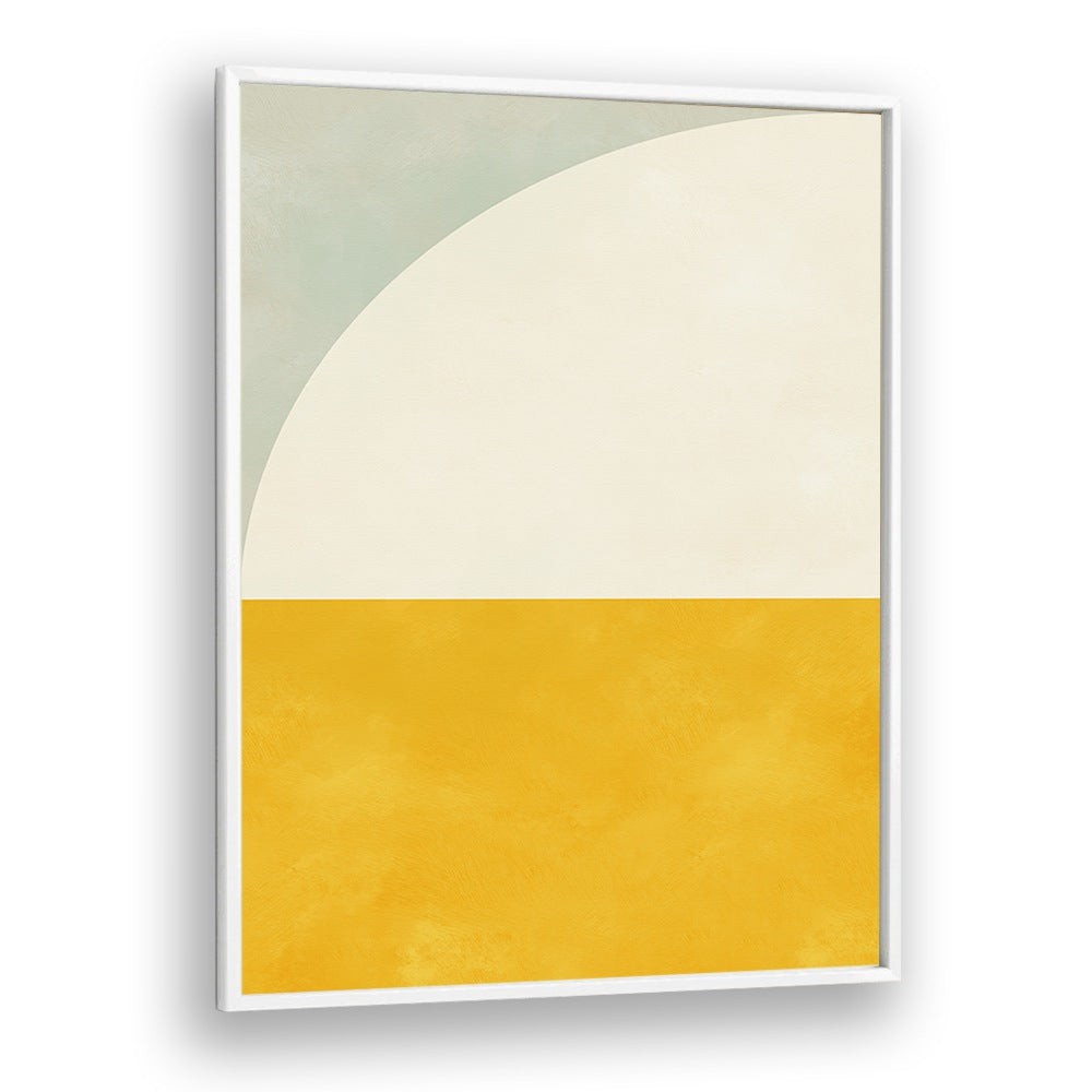 Bauhaus II, abstract paintings by Ana Rut Bre, showcase modern art with vibrant colors in a sleek white frame.
