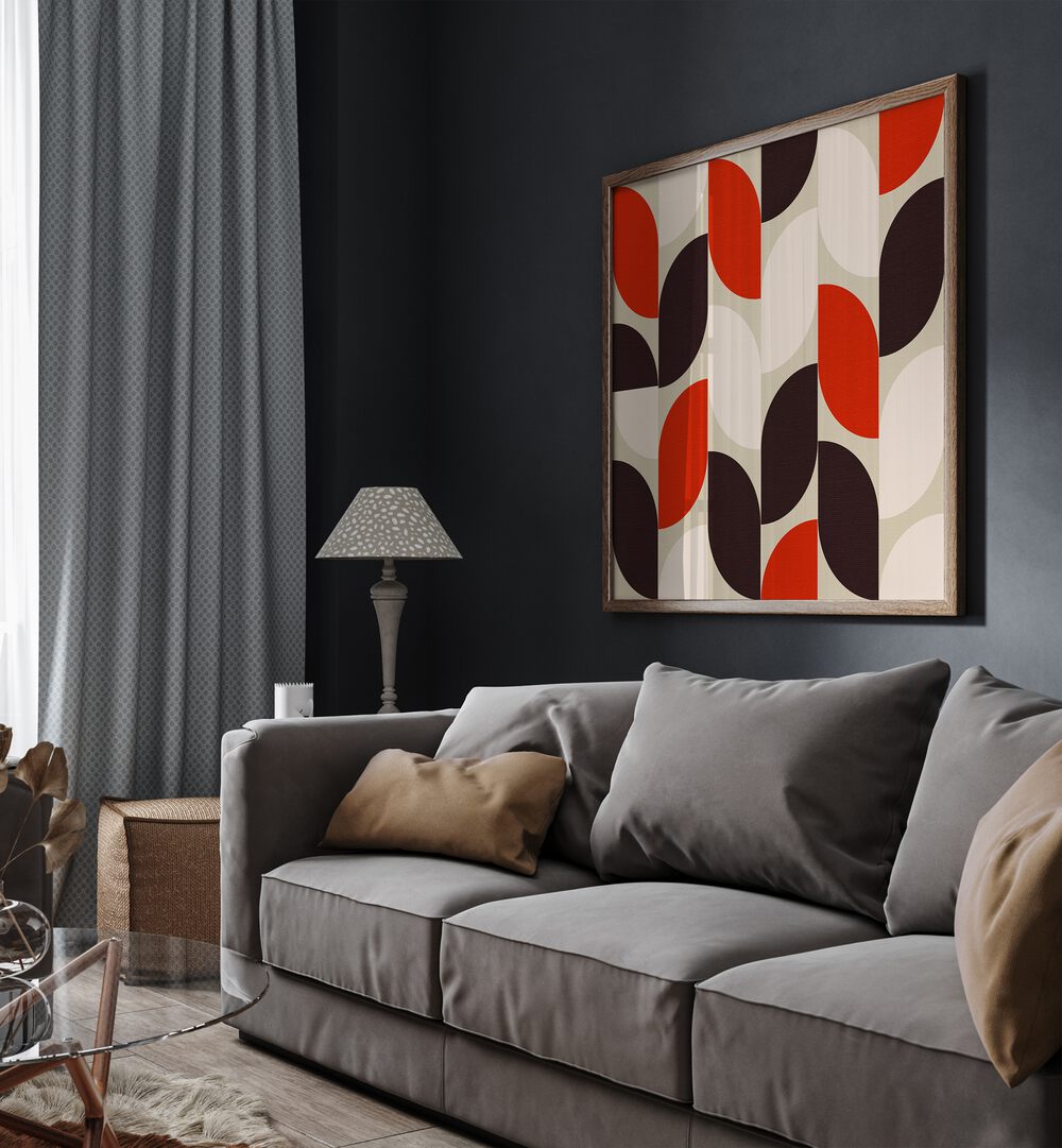 Stunning BAUHAUS MODERN III, ABSTRACT PAINTINGS by Ana Rut Bre, perfect for modern home decor and conversation starters.