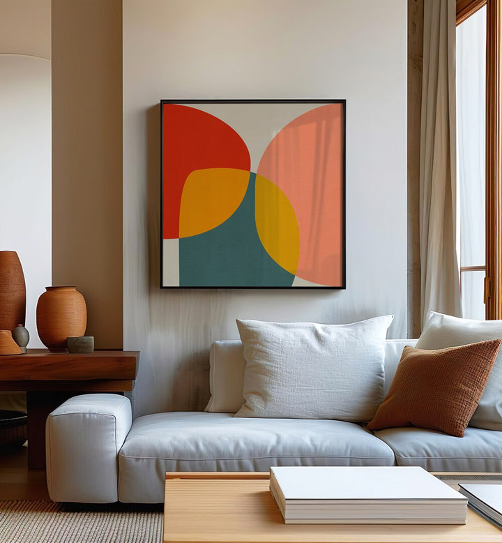 Elevate your space with BAUHAUS NEW II, ABSTRACT PAINTINGS by Ana Rut Bre, showcasing vibrant modern abstraction.