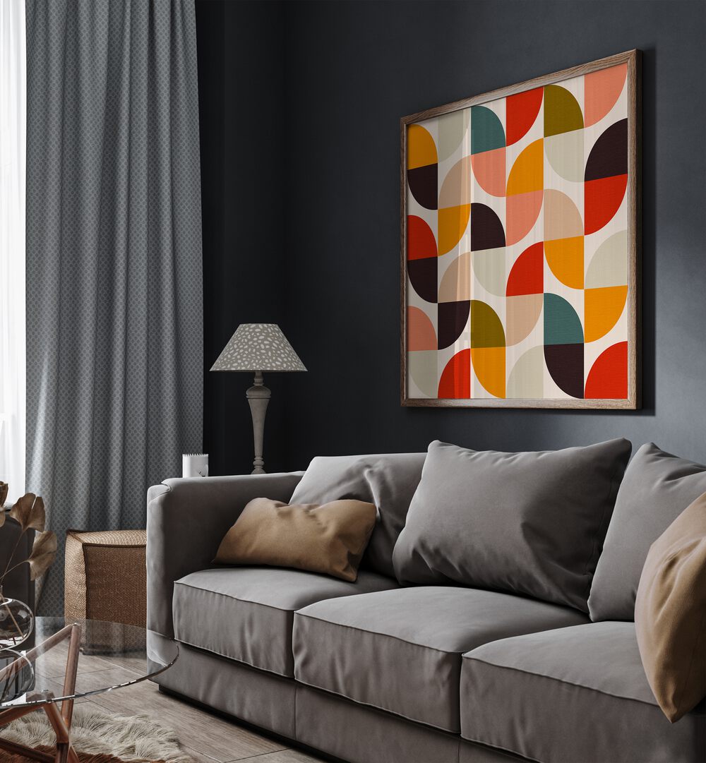 Bauhaus New II Kopie, Abstract Paintings showcasing vibrant geometric shapes, perfect for modern decor by Ana Rut Bre.