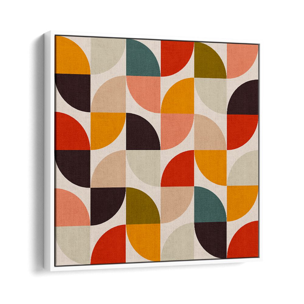 Colorful geometric design of BAUHAUS NEW II KOPIE, ABSTRACT PAINTINGS by Ana Rut Bre, perfect for modern decor.