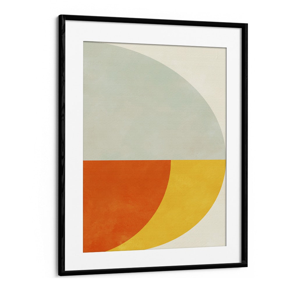 Bauhaus V, abstract paintings in a sleek black frame, adding modern elegance to your living space.