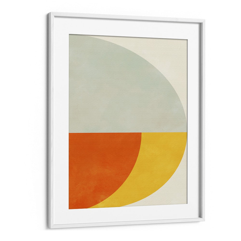 Transform your space with BAUHAUS V, ABSTRACT PAINTINGS by Ana Rut Bre, featuring vibrant colors in a chic white frame.