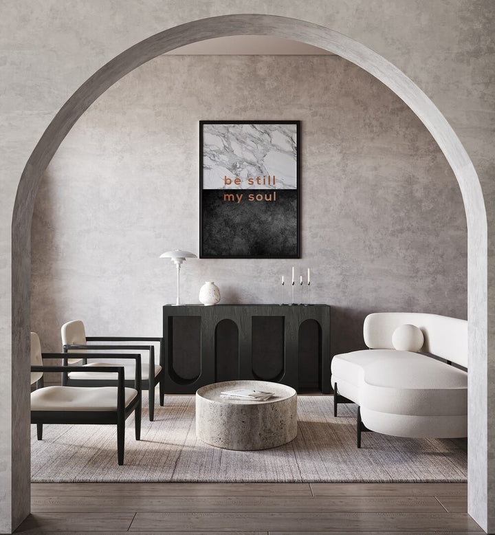 Transform your space with the BE STILL MY SOUL, QUOTES poster by Orara Studio, inspiring tranquility in any room.