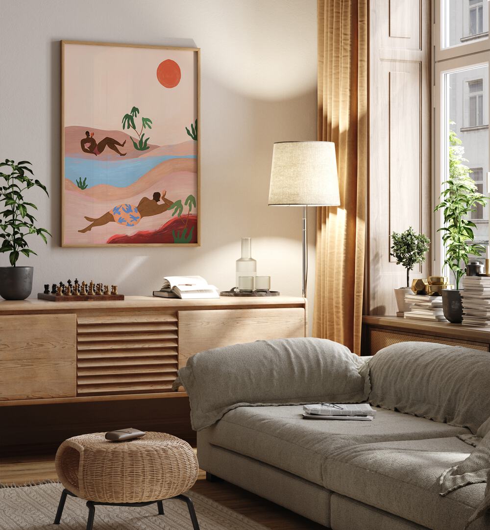 Transform your home with "Beach Please, Landscape Paintings" by Arty Guava, evoking seaside serenity.