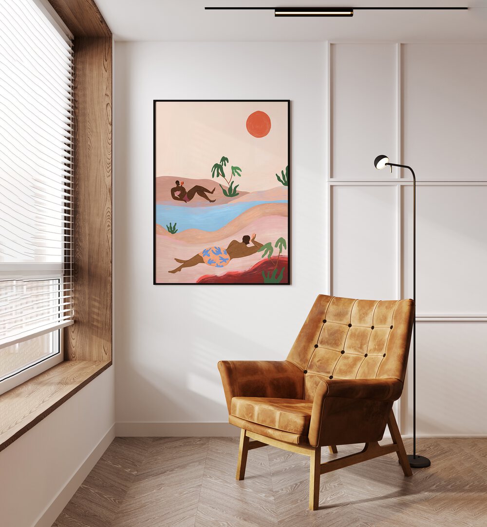 Bring seaside serenity to your home with BEACH PLEASE, LANDSCAPE PAINTINGS by Arty Guava, showcasing vibrant beach scenes.