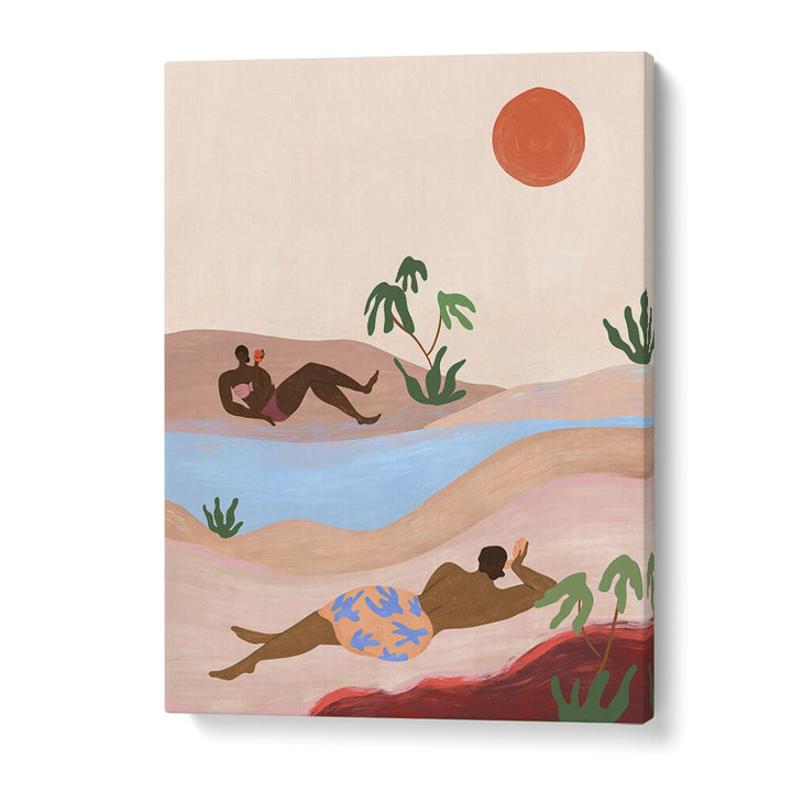 Vibrant "Beach Please" landscape painting by Arty Guava, perfect for adding seaside serenity to your space.