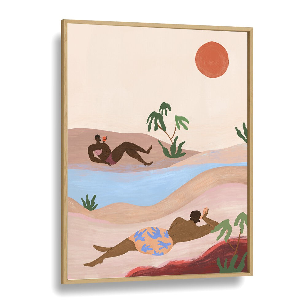 Vibrant "Beach Please" landscape painting by Arty Guava, perfect for adding coastal charm to your space.