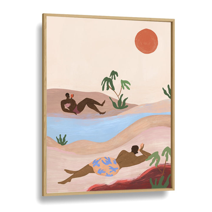 Vibrant "Beach Please" landscape painting by Arty Guava, perfect for adding coastal charm to your space.