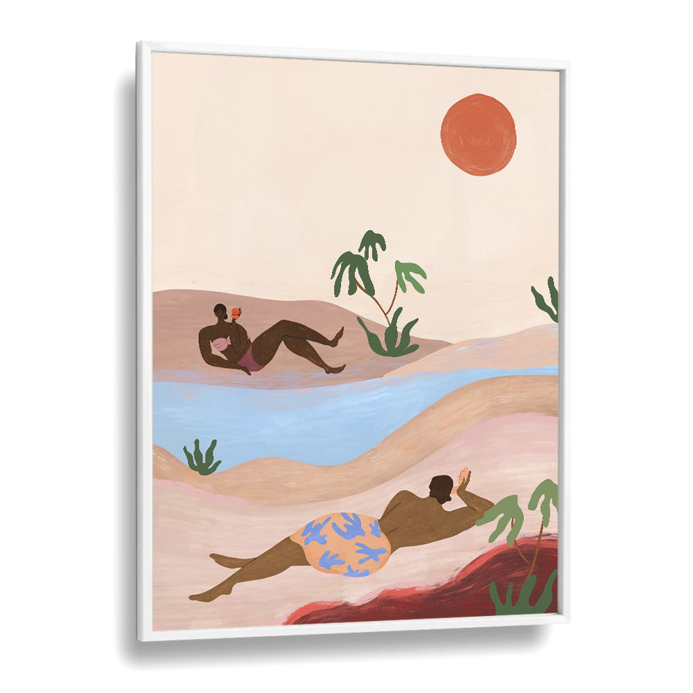 Vibrant "Beach Please" landscape painting by Arty Guava, perfect for adding serenity to your space.