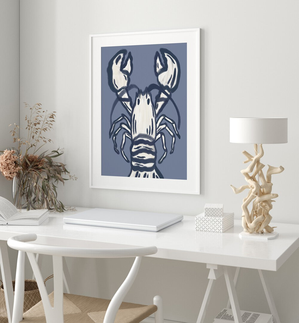 Stylish BEACH HOUSE GALLERY WALL featuring framed lobster art, perfect for coastal vibes in any GALLERY WALLS setting.