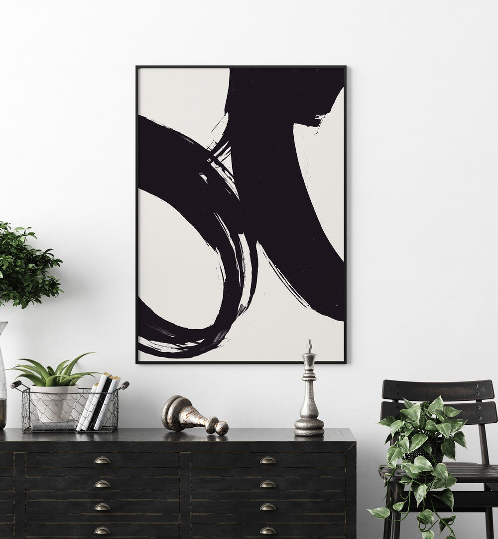 Stylish BEIGE STORIES GALLERY WALL art print showcasing abstract beige and black designs for modern gallery walls.