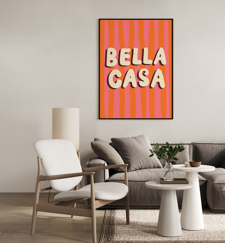 Bright wall art featuring "BELLA CASA, QUOTES" enhances any space, showcasing style from BELLA CASA BY STUDIO DOLCI.