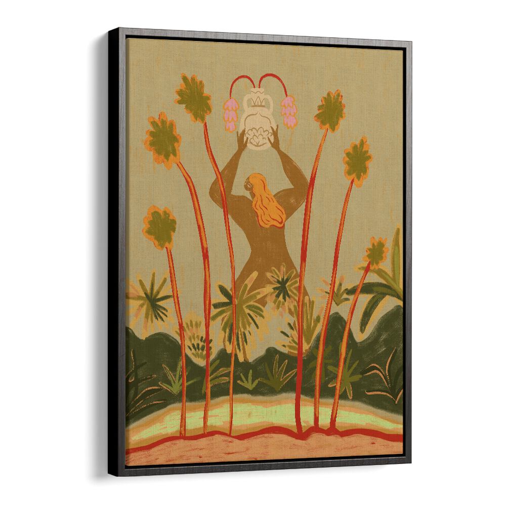 Beyond The Trees By Arty Guava Wall Art Prints in Black Floater Frame