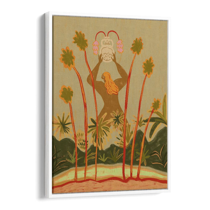 Beyond The Trees By Arty Guava Wall Art Prints in White Floater Frame