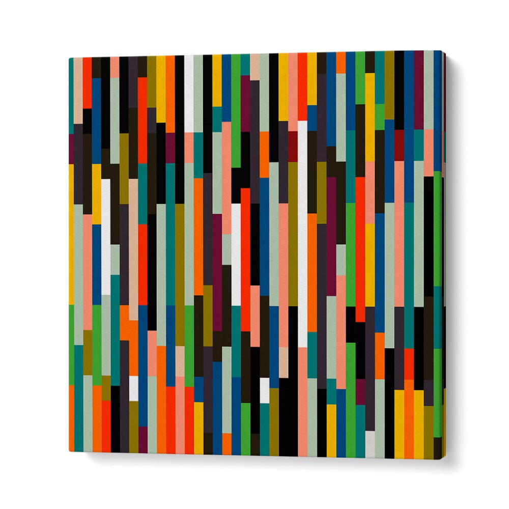 Vibrant BIG RETRO STRIPES, ABSTRACT PAINTINGS by Ana Rut Bre, perfect for modern art lovers and stylish spaces.