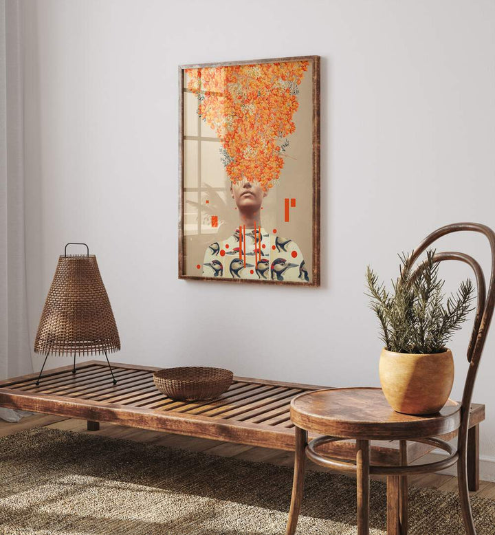 BIRD FLIGHT IN AUTUMN, SURREAL ART PRINTS by Frank Moth captures autumn's enchantment in stunning surrealism.