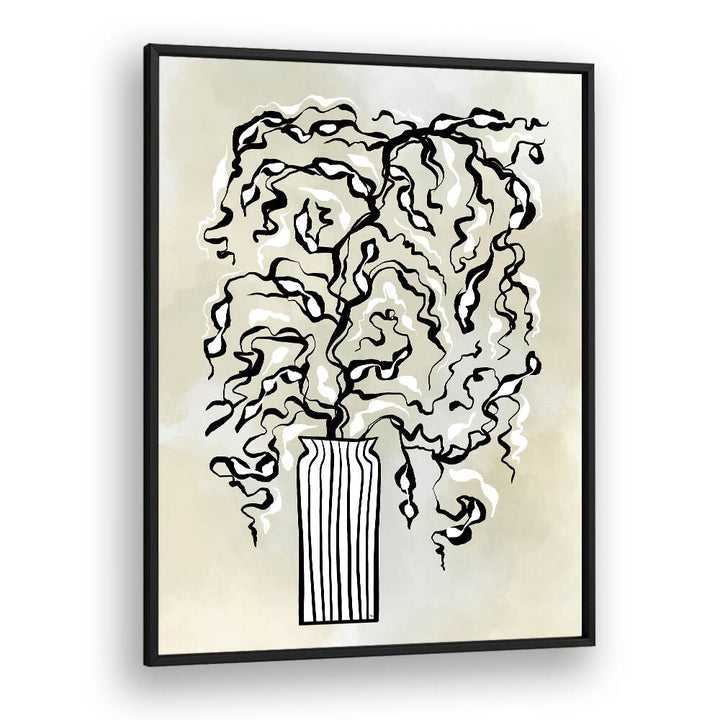 Stylish BLACK TWIGS, FLORAL FLOWER PAINTINGS by Martina, enhancing your space with elegant botanical art.