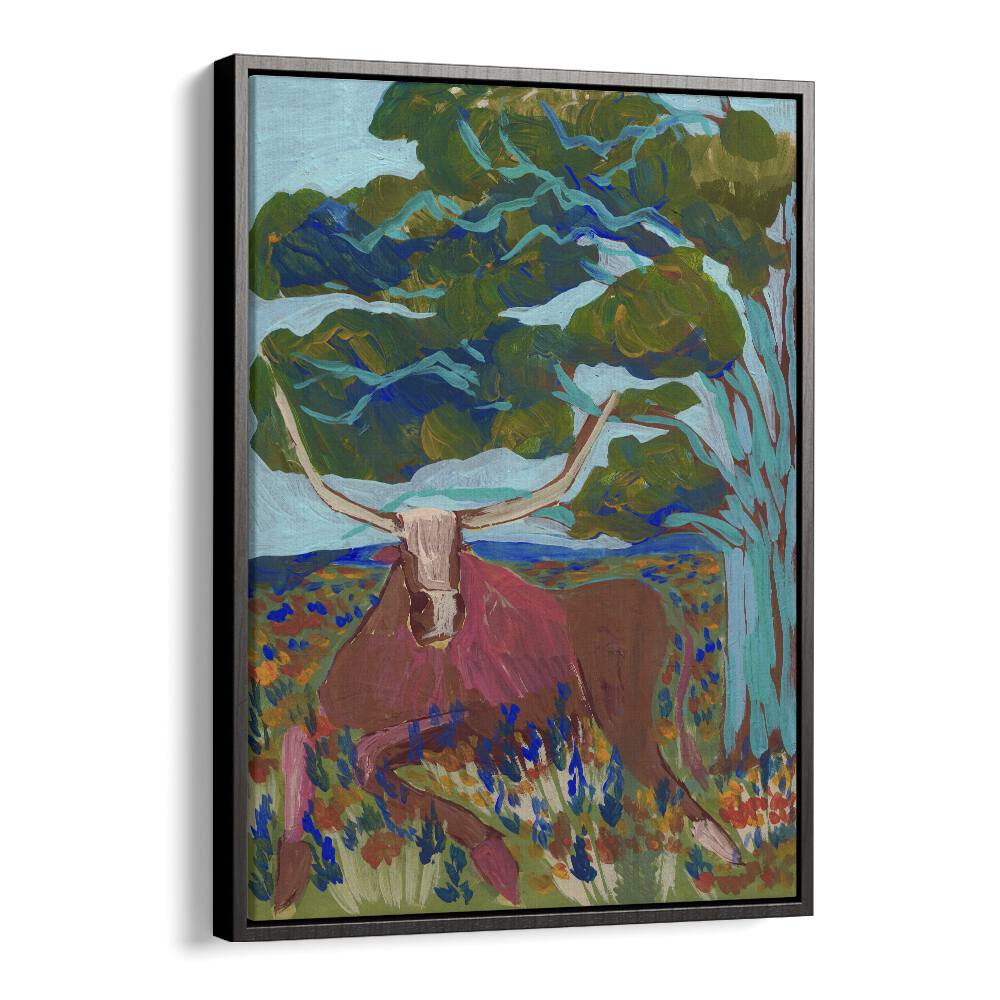 Vibrant TEXAS HILL COUNTRY LONGHORN, ANIMAL PAINTINGS by Eleanor Baker, perfect for enhancing your home decor.