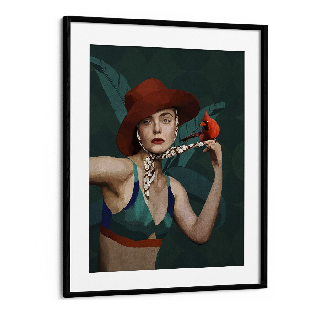 Elevate your decor with KARDINAL KUSLU KIZ, PORTRAITS by Emel Tunaboylu, a striking artwork for any space.