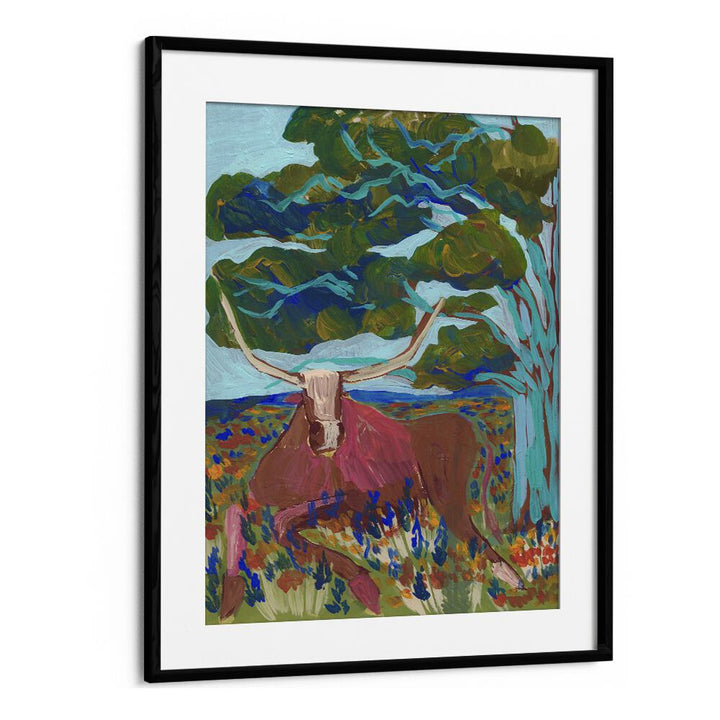 Vibrant TEXAS HILL COUNTRY LONGHORN, ANIMAL PAINTINGS by Eleanor Baker, perfect for enhancing your home decor.
