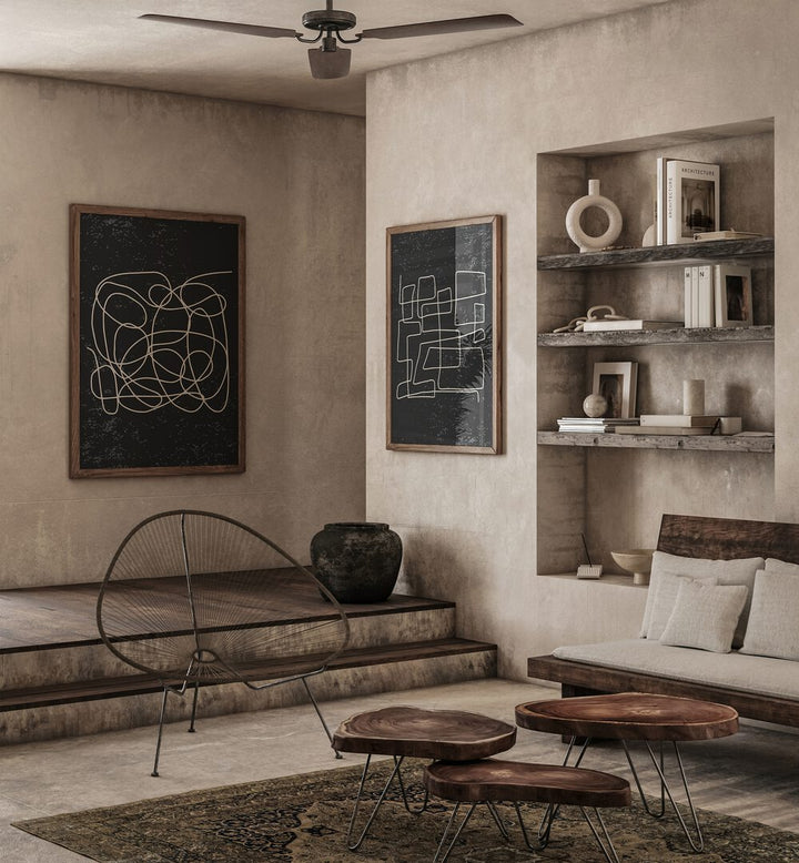 Enhance your decor with BLACKPOOL PATTERNS, SET OF 2 PAINTINGS, showcasing elegance and sophistication.