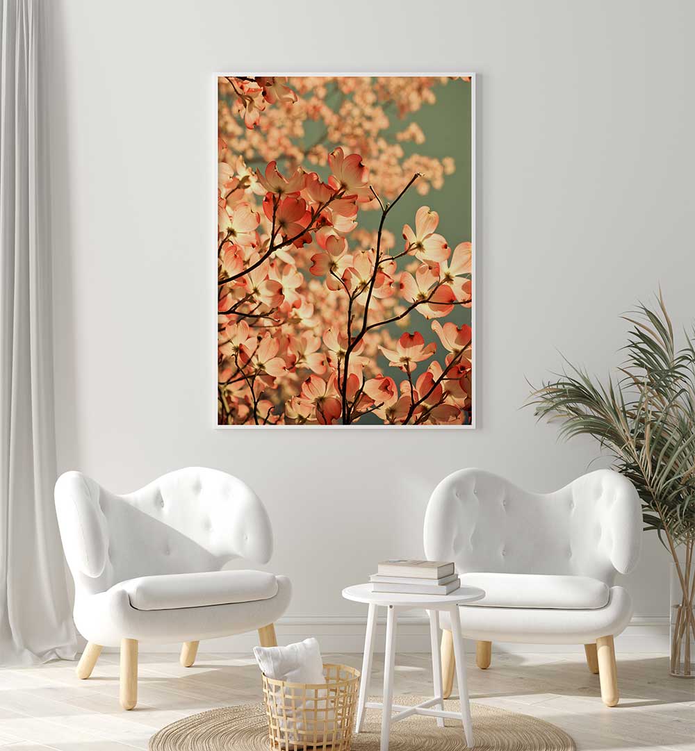 BLOSSOMS AFLOAT , FLORAL FLOWER PAINTINGS